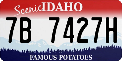 ID license plate 7B7427H