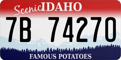 ID license plate 7B7427O