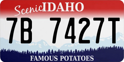 ID license plate 7B7427T