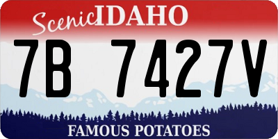 ID license plate 7B7427V