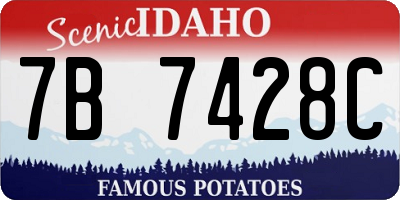 ID license plate 7B7428C