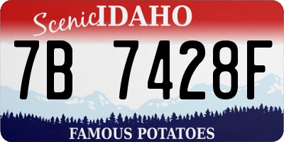 ID license plate 7B7428F