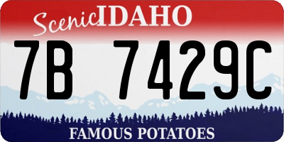 ID license plate 7B7429C