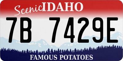 ID license plate 7B7429E