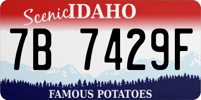 ID license plate 7B7429F