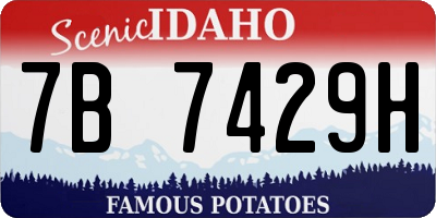 ID license plate 7B7429H