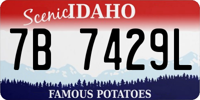 ID license plate 7B7429L