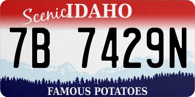 ID license plate 7B7429N
