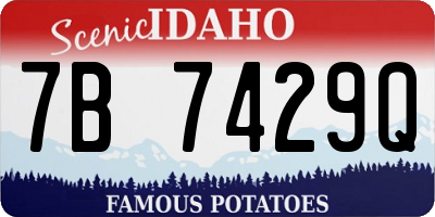 ID license plate 7B7429Q
