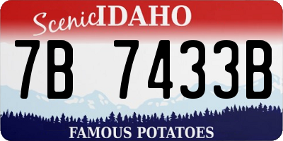 ID license plate 7B7433B