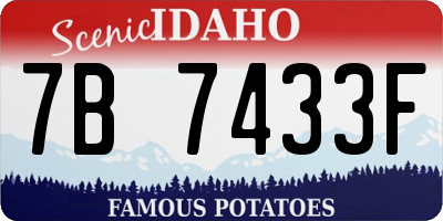 ID license plate 7B7433F