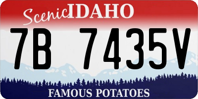 ID license plate 7B7435V