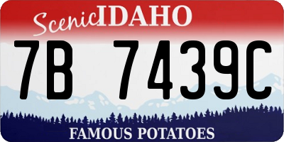 ID license plate 7B7439C