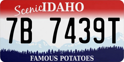 ID license plate 7B7439T