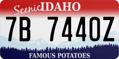 ID license plate 7B7440Z
