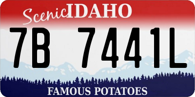 ID license plate 7B7441L