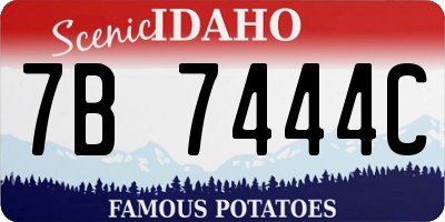 ID license plate 7B7444C