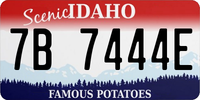 ID license plate 7B7444E