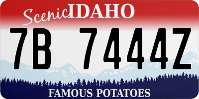 ID license plate 7B7444Z