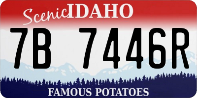 ID license plate 7B7446R