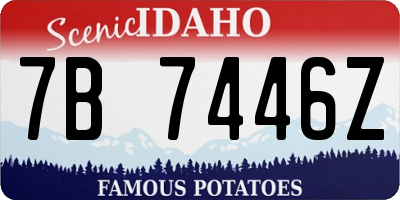 ID license plate 7B7446Z