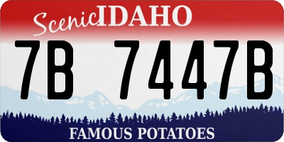 ID license plate 7B7447B