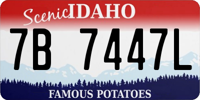 ID license plate 7B7447L