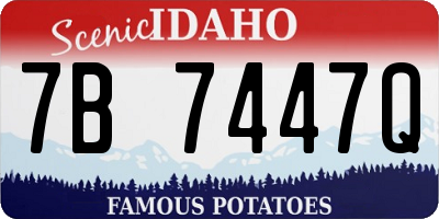 ID license plate 7B7447Q