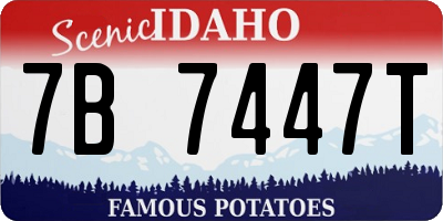 ID license plate 7B7447T