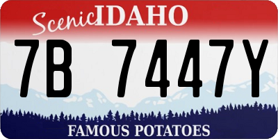 ID license plate 7B7447Y