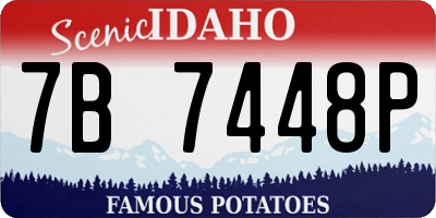 ID license plate 7B7448P