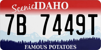 ID license plate 7B7449T