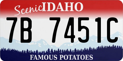 ID license plate 7B7451C