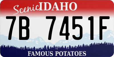 ID license plate 7B7451F