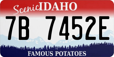 ID license plate 7B7452E