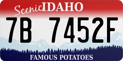ID license plate 7B7452F