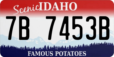 ID license plate 7B7453B