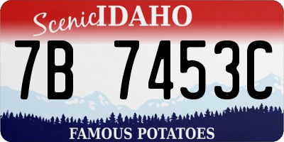 ID license plate 7B7453C