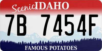 ID license plate 7B7454F