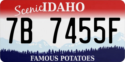ID license plate 7B7455F