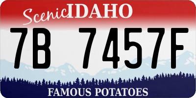 ID license plate 7B7457F