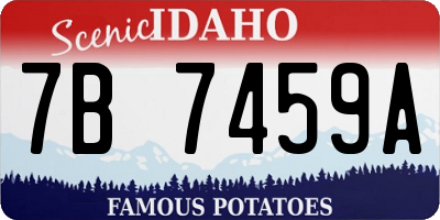 ID license plate 7B7459A