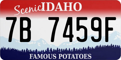 ID license plate 7B7459F