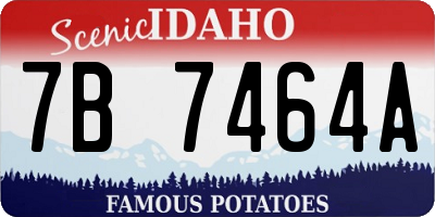 ID license plate 7B7464A