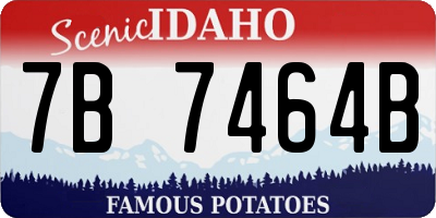 ID license plate 7B7464B