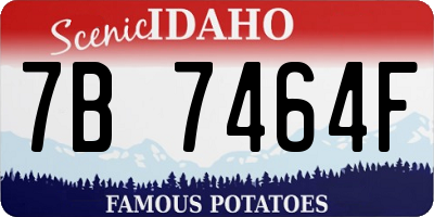 ID license plate 7B7464F