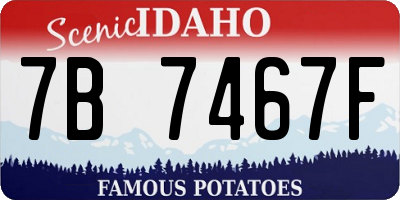 ID license plate 7B7467F