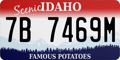 ID license plate 7B7469M