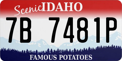 ID license plate 7B7481P