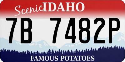 ID license plate 7B7482P